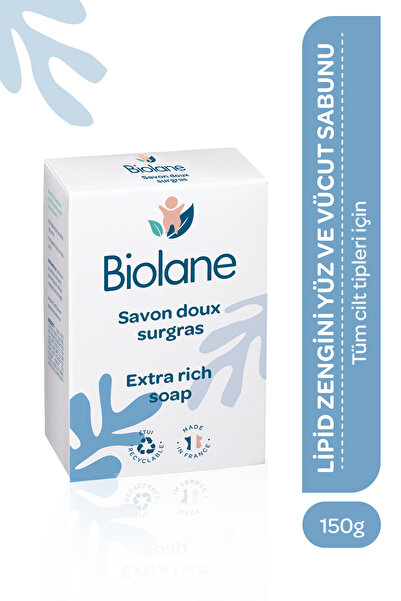 Biolane Hassas Ciltler için Lipid Zengini Yüz ve Vücut Sabunu (150g) - SKT:08...