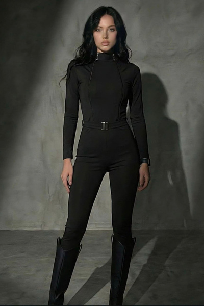 Tayt Factory Γυναικεία αθλητική φόρμα χιονιού με μαύρη ζώνη και λεπτομέρεια μ...