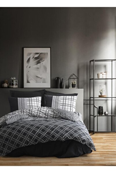 Cotton Box Σετ Παπλωματοθήκη Μονό Ανδρικό Carlos Black