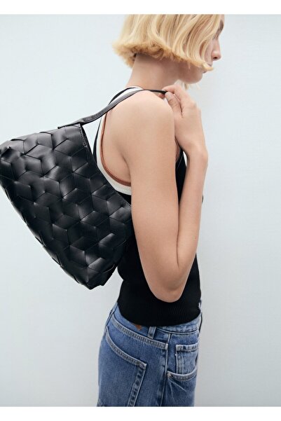 MANGO Woman Kontrast detaylı triko bluz