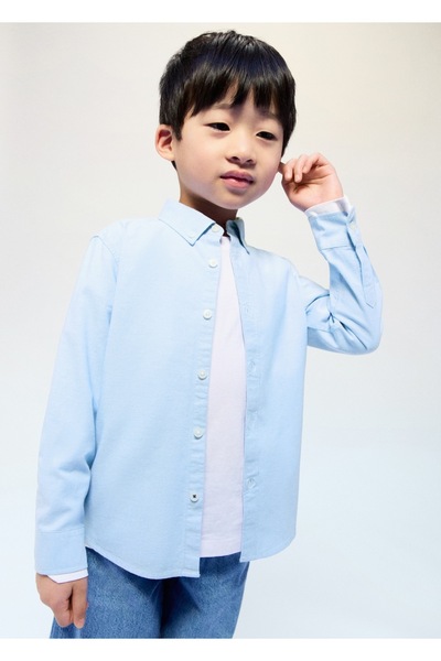 MANGO Baby Pamuklu Oxford gömlek