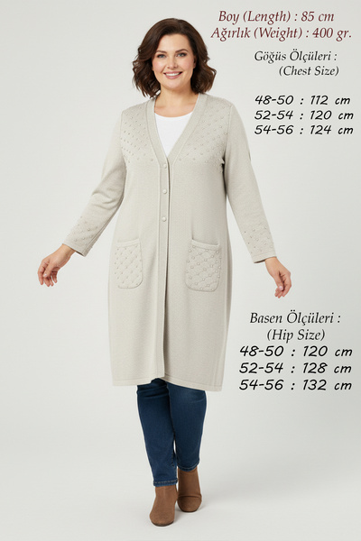 Laden Tricotaj de primăvară și vară pentru femei de mărime mare Cardigan lung...