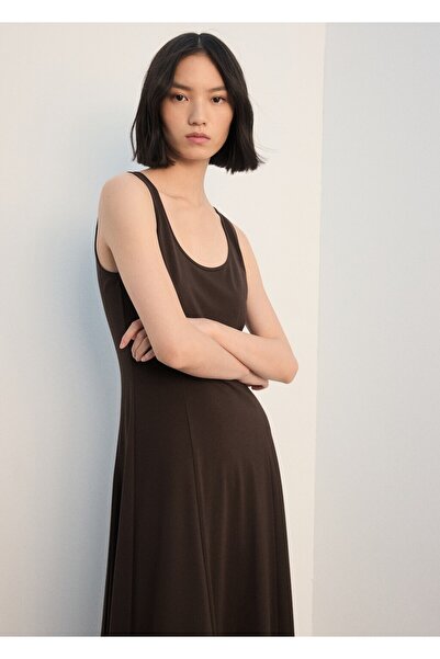 MANGO Woman Evaze midi elbise