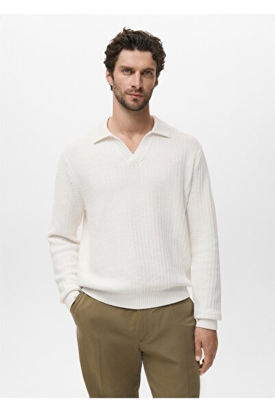 MANGO Man Pullover im Polo-Stil aus 100 % Baumwolle