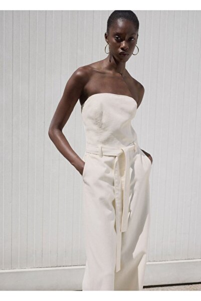 MANGO Woman Kemerli denim tulum