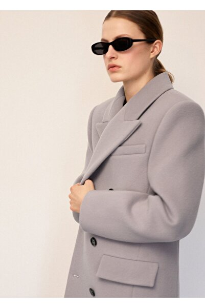 MANGO Woman Kruvaze yün palto