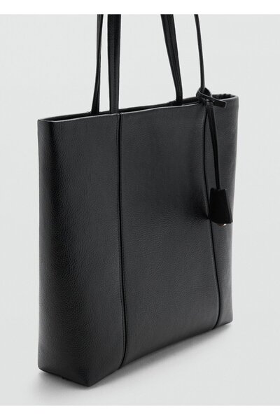 MANGO Woman Saplı shopper çanta