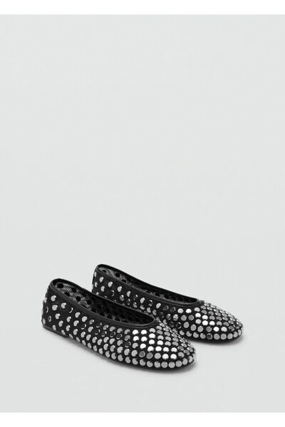 MANGO Woman File zımbalı babet