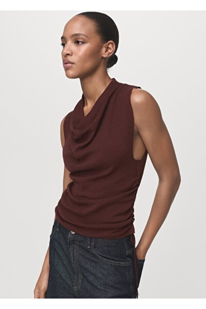 MANGO Woman Büzgülü triko bluz