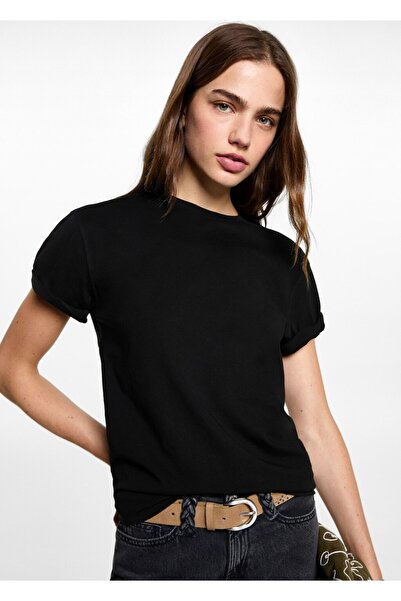 Mango Teen Dye cut çizgili tişört