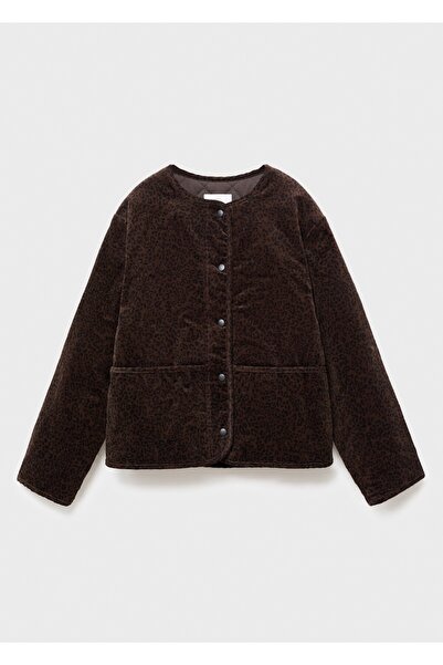 MANGO Kids Leopar desenli bomber ceket