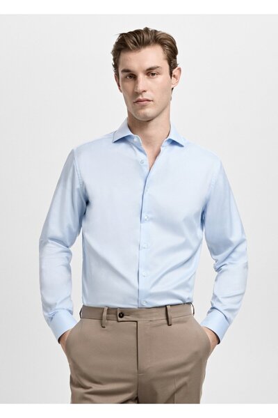 MANGO Man Dar kesim takım gömlek