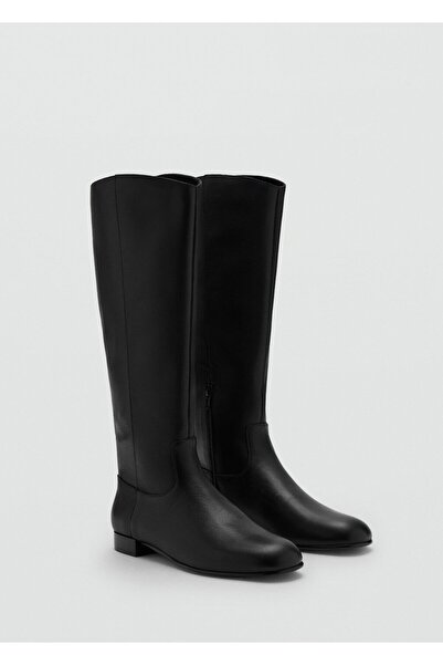 MANGO Woman Fermuarlı deri bot