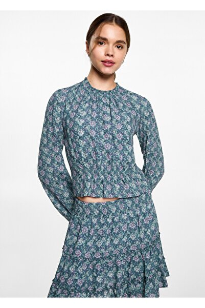 Mango Teen Desenli fırfırlı etek