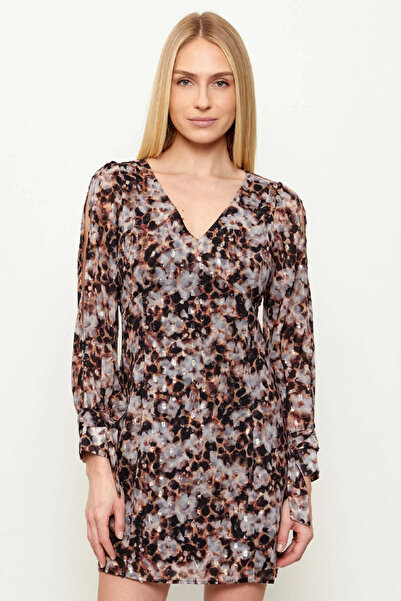 Guess Uzun Kollu Lenora Kadın Çok Renkli Elbise W6RK0JWJ030-PM66