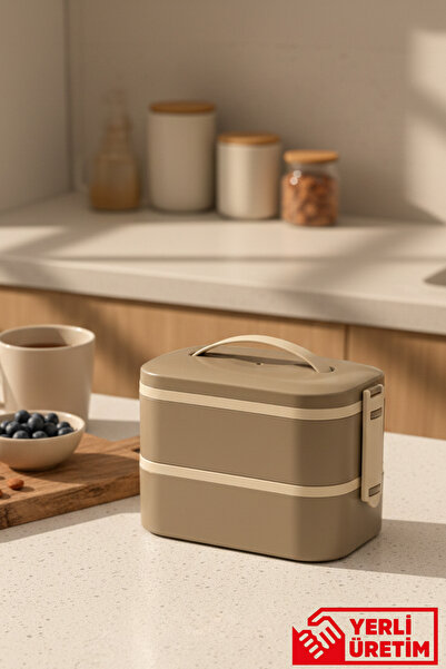 GUGGA Eco Tier - 2 Katlı Ayarlanabilir Bölmeli Sızdırmaz Kapaklı Lunchbox 100...