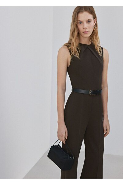 MANGO Woman Takım elbise tarzı kemerli tulum