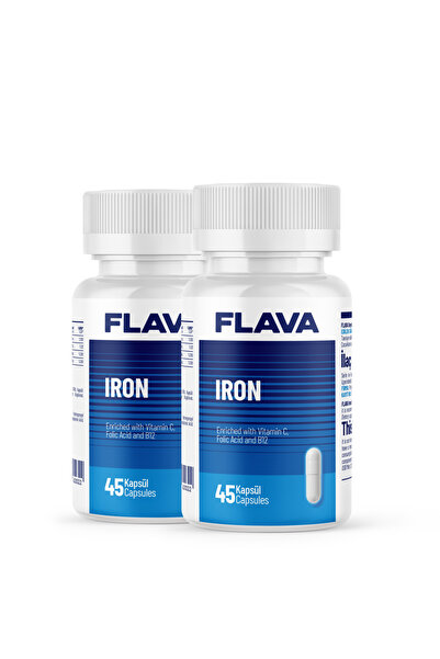 FLAVA Iron - 45 Capsules X 2 Pieces
