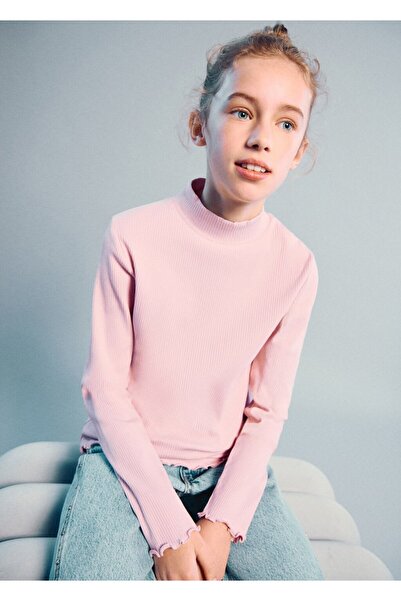 MANGO Kids Uzun kollu ribana tişört