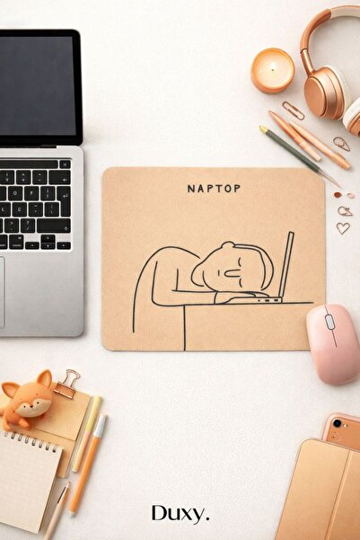 Duxy Esprili Mouse Pad, 23x19 cm, Kaymaz Taban, Ev, Ofis ve Oyun için Rahat v...