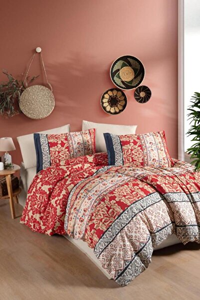 Clasy Σετ Παπλωματοθήκη Ranforce Διπλό Κόκκινο - Miza V1