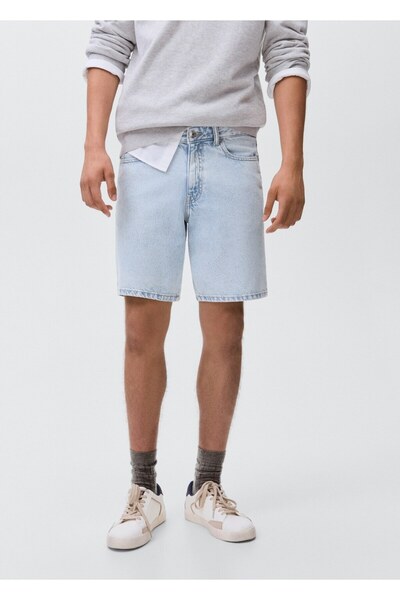 Mango Teen Pamuklu denim şort