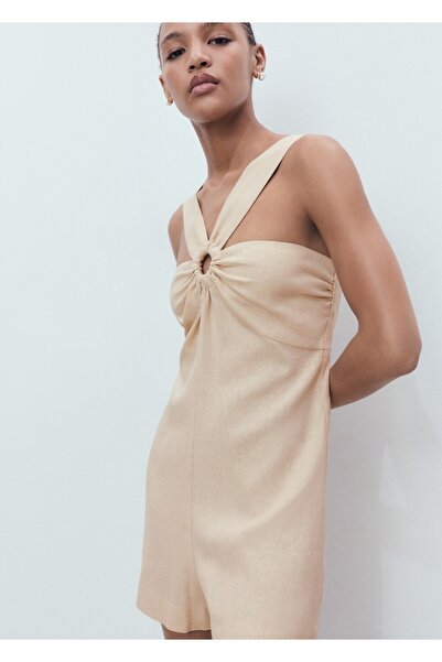 MANGO Woman Keten halka detaylı tulum