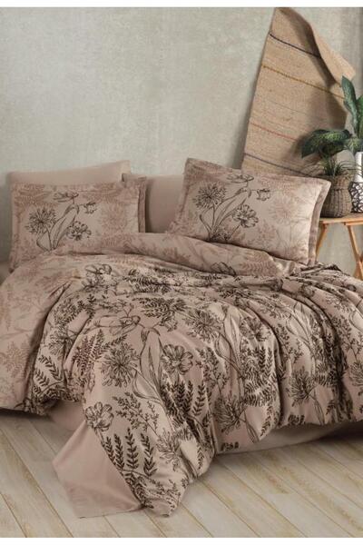 Clasy Сатенен комплект спално бельо за двойно легло Le Pala V1 Kave