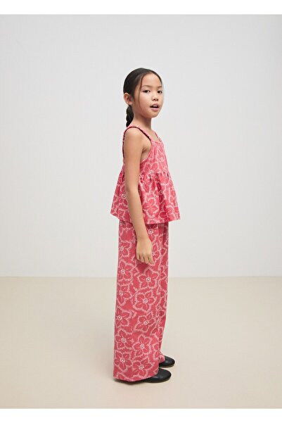 MANGO Kids Παντελόνι με στάμπα λουλουδιών