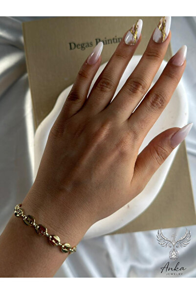 ANKA JEWELLRY GOLD ÇELİK DÜĞME MODEL GOLD KADIN BİLEKLİK
