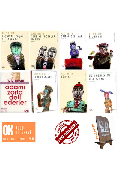 Nesin Yayınevi Damda Deli Var - Fil Hamdi - Zübük - Adamı Zorla Deli Ederler ...