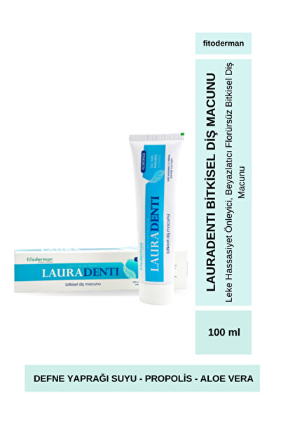 Fitoderman Lauradenti Leke Hassasiyet Önleyici, Beyazlatıcı Florürsüz Bitkise...