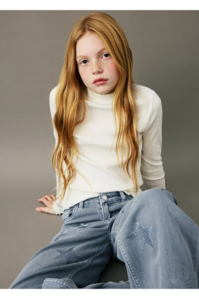 MANGO Kids Uzun kollu ribana tişört