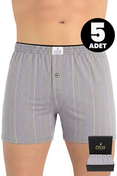 Öts Преміум 5-парені чоловічі боксери в смужку - 100% бавовна, надзвичайно м'...