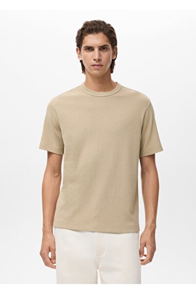 MANGO Man İnce örgülü tişört