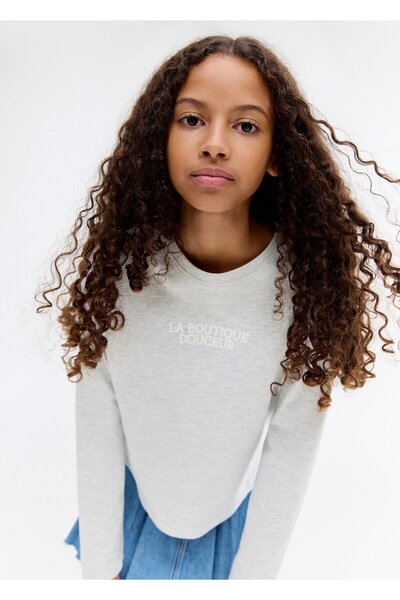 MANGO Kids Desenli uzun kollu tişört