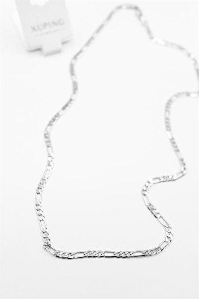 Royaleks قلادة سلسلة زوبينج - 45 سم - فضي