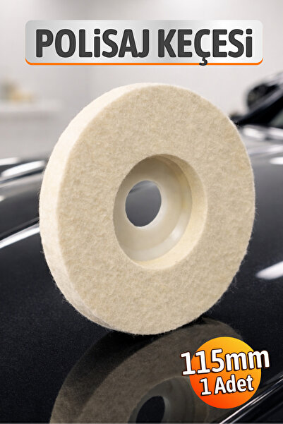 Badem10 115 Mm Oto Araba Araç Pasta Cila Polisaj Keçesi Mermer Metal Çelik Pa...