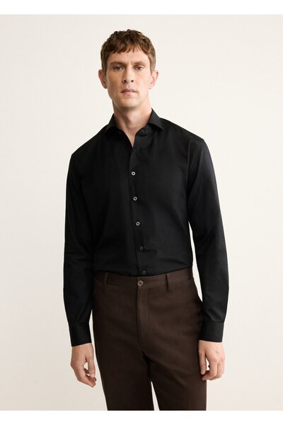 MANGO Man Regular kesim %100 pamuklu gömlek