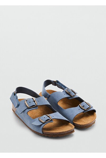 MANGO Kids Tokalı deri sandalet