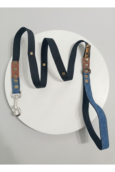 balkonda حزام مشي للكلاب بعرض 2 سم، حبل عمود فقري أزرق اللون