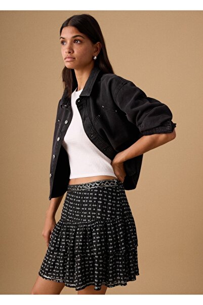 Mango Teen Payetli desenli etek