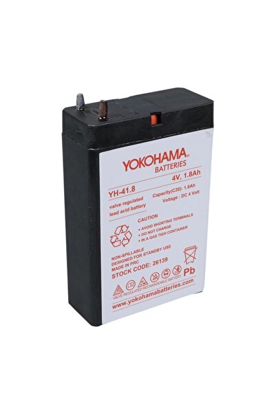 Yokohama Batteries Yokohama YH-41.8 4 Volt - 1.8 Amper Akü (50X76x22 Mm)