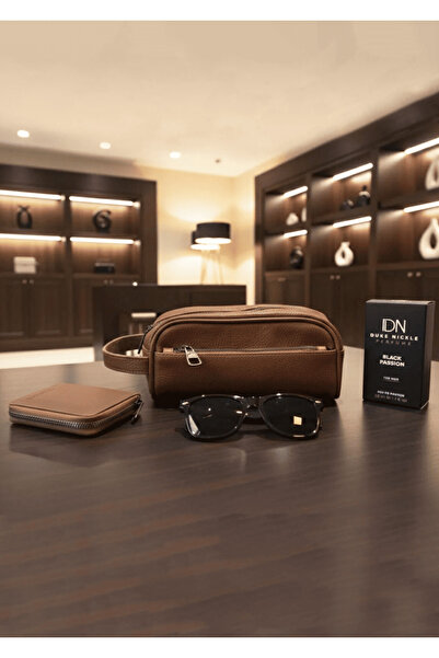 Duke Nickle Set cadou de lux, elegant, cu 4 piese, pentru bărbați, geantă, oc...