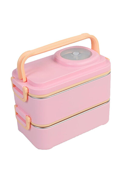 Vagonlife İçi Çelik Saklama Kabı 1200 ml VGN8023 Pembe