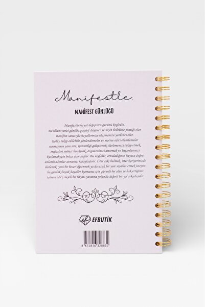 EFBUTİK Manifestle Manifest Diary Agenda White S2