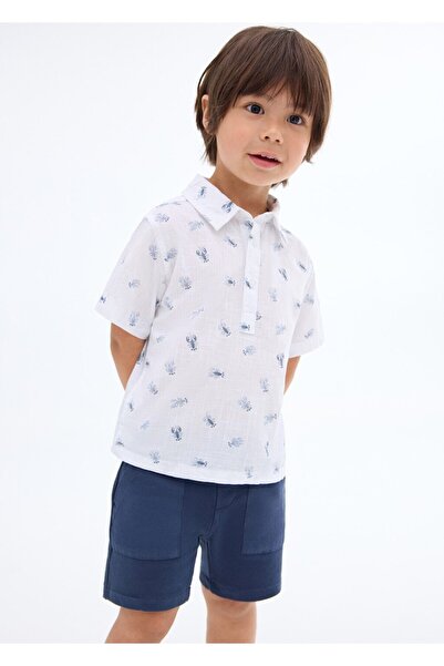 MANGO Baby Pamuklu bermuda şort