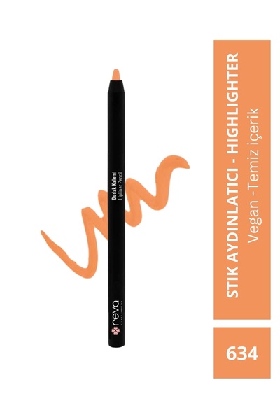 REVA قلم تحديد شفاه نباتي نظيف – قلم تحديد شفاه كريمي مكثف رقم: 634