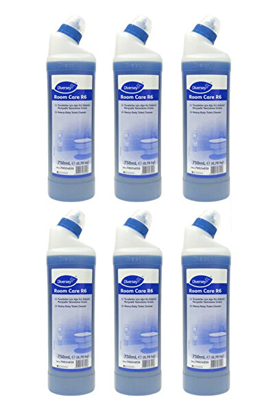 Diversey Room Care R6 WC Temizleyici 750 ml x 6 Adet – Ağır Kir, Kireç ve Sar...