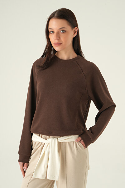 Rays Crew Neck Sweater Brown 8271A